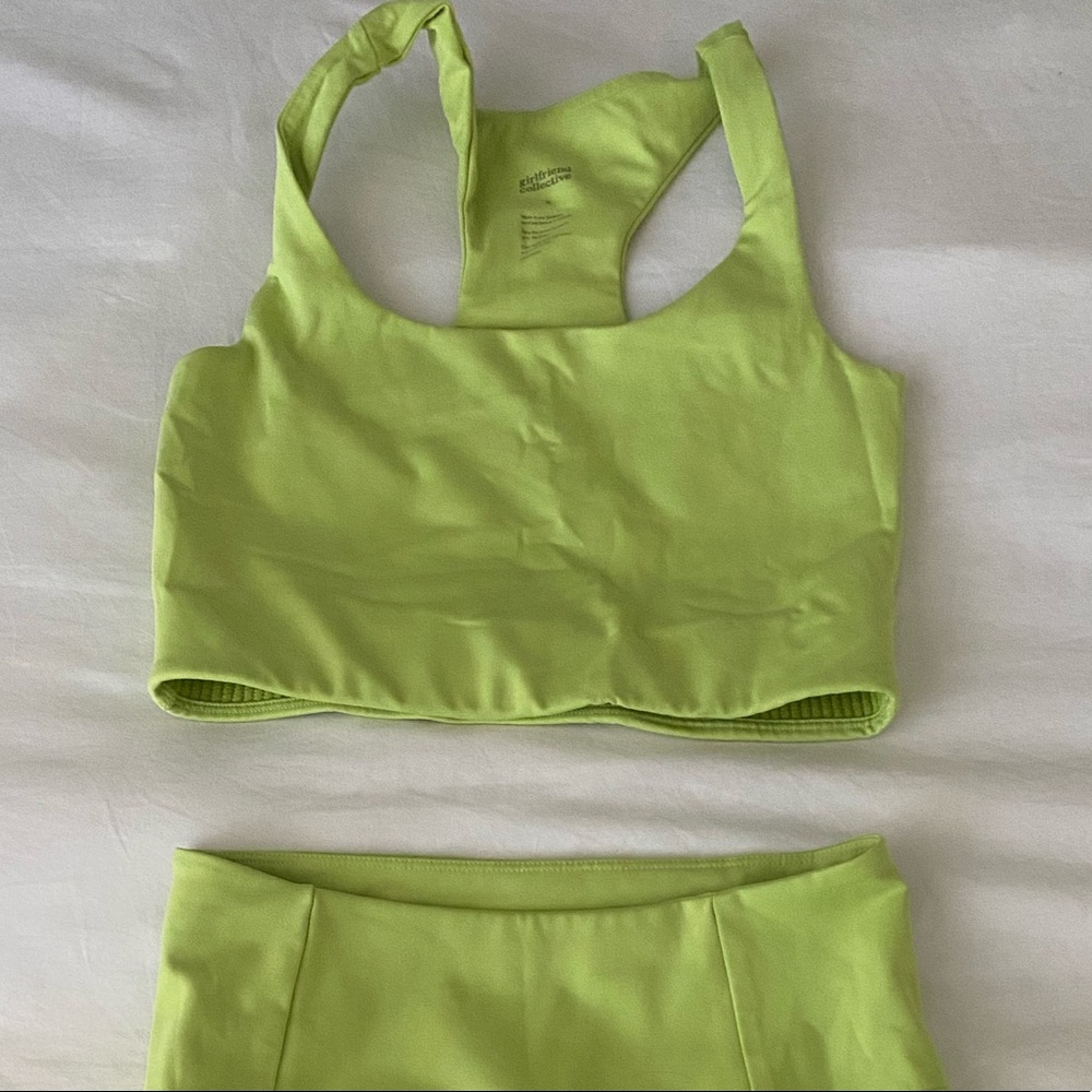 Green Biker Short Set